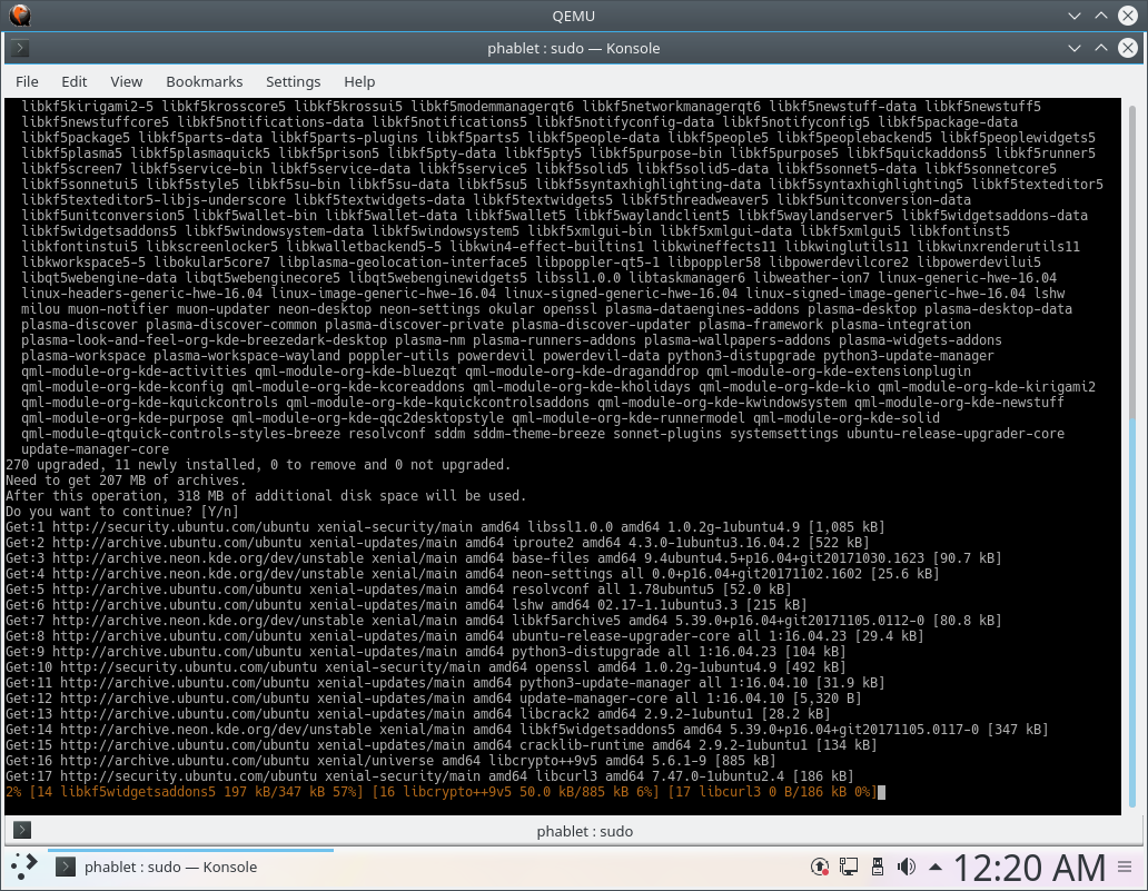 KDE Neon install updates